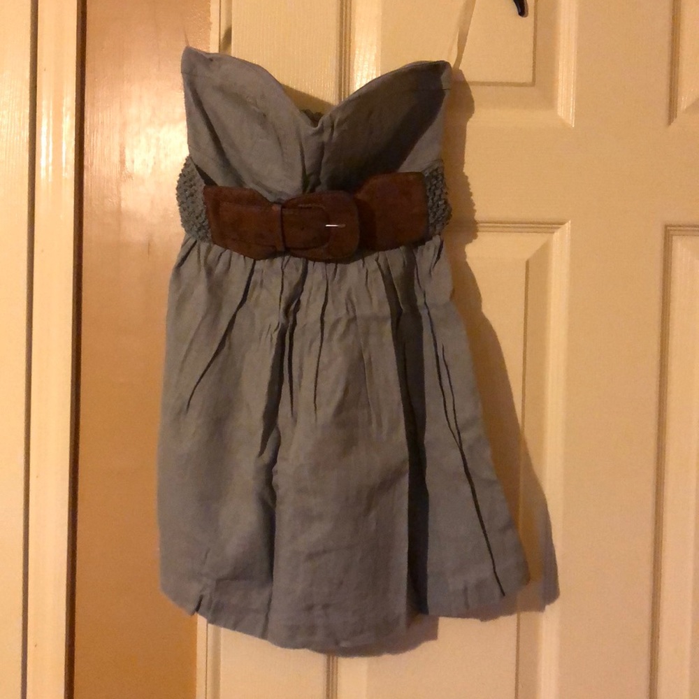 Strapless mini with belt
